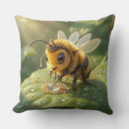 Goldene Hummel im Blütentanz.5 クッション