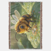 Goldene Hummel im Blütentanz.5 スローブランケット (正面縦)