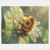 Goldene Hummel im Blütentanz.5 フリースブランケット (正面(横))