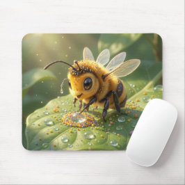 Goldene Hummel im Blütentanz.5 マウスパッド