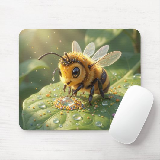 Goldene Hummel im Blütentanz.5 マウスパッド (マウス)