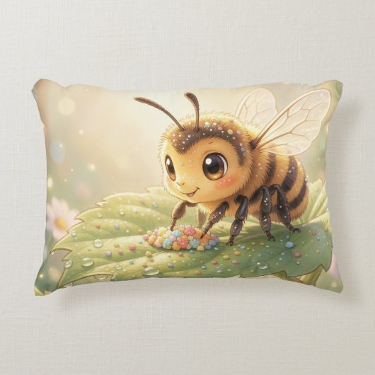 Goldene Hummel im Blütentanz.6 アクセントクッション (正面)