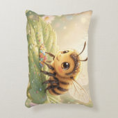 Goldene Hummel im Blütentanz.6 アクセントクッション (正面(垂直))