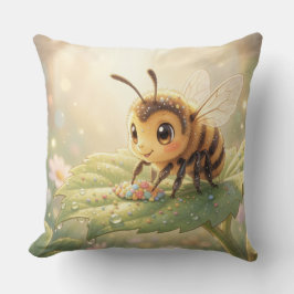 Goldene Hummel im Blütentanz.6 クッション