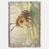 Goldene Hummel im Blütentanz.6 スローブランケット (正面縦)