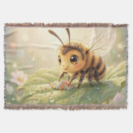 Goldene Hummel im Blütentanz.6 スローブランケット