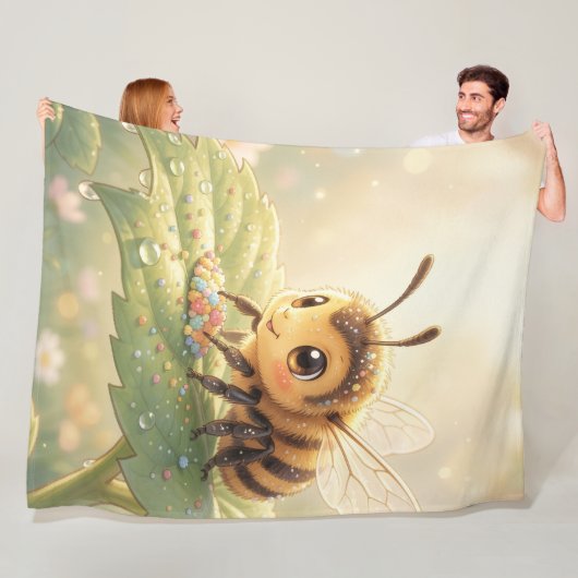 Goldene Hummel im Blütentanz.6 フリースブランケット (インサイチュ)