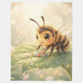 Goldene Hummel im Blütentanz.6 フリースブランケット (正面)