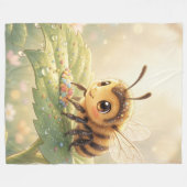 Goldene Hummel im Blütentanz.6 フリースブランケット (正面(横))
