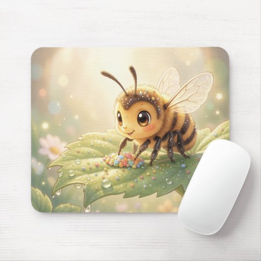 Goldene Hummel im Blütentanz.6 マウスパッド (マウス)