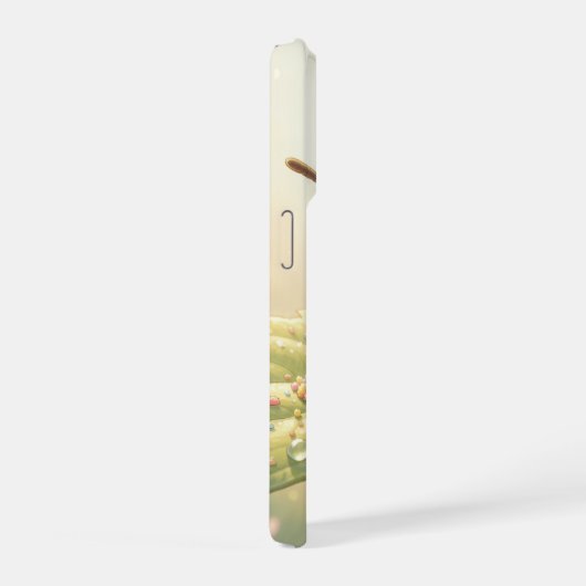 Goldene Hummel im Blütentanz.6 iPhoneケース (右側面)