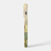 Goldene Hummel im Blütentanz.6 iPhoneケース (左側面)