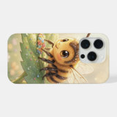 Goldene Hummel im Blütentanz.6 iPhoneケース (裏面横)