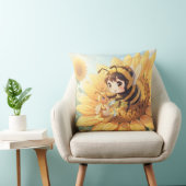 Goldene Hummel im Blütentanz.7 クッション (椅子)
