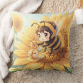 Goldene Hummel im Blütentanz.7 クッション (ブランケット)
