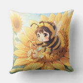Goldene Hummel im Blütentanz.7 クッション (裏面)