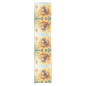 Goldene Hummel im Blütentanz.7 ショートテーブルランナー (正面)