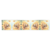 Goldene Hummel im Blütentanz.7 ショートテーブルランナー (横)
