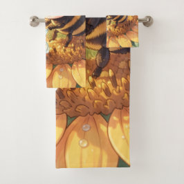 Goldene Hummel im Blütentanz.7 バスタオルセット