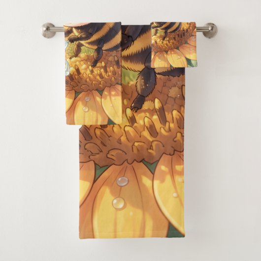 Goldene Hummel im Blütentanz.7 バスタオルセット (インサイチュ)