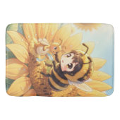 Goldene Hummel im Blütentanz.7 バスマット (正面)