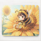 Goldene Hummel im Blütentanz.7 マウスパッド (正面)