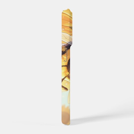 Goldene Hummel im Blütentanz.7 iPhoneケース (右側面)