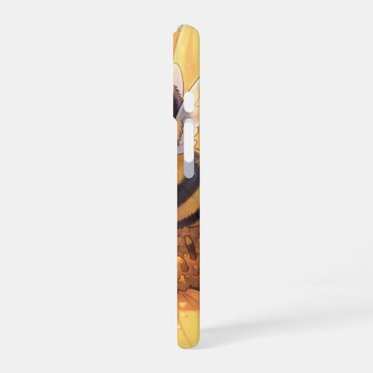 Goldene Hummel im Blütentanz.7 iPhone 16ケース (左側面)