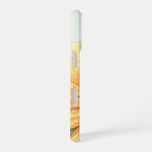 Goldene Hummel im Blütentanz.7 iPhone 16ケース (右側面)