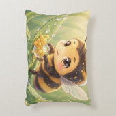 Goldene Hummel im Blütentanz.8 アクセントクッション (正面(垂直))