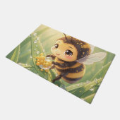 Goldene Hummel im Blütentanz.8 ドアマット (アングル)