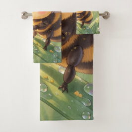 Goldene Hummel im Blütentanz.8 バスタオルセット