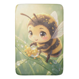 Goldene Hummel im Blütentanz.8 バスマット