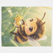 Goldene Hummel im Blütentanz.8 フリースブランケット (正面(横))