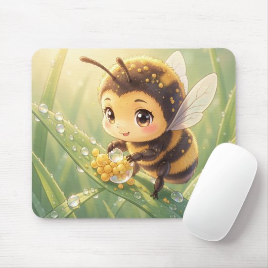 Goldene Hummel im Blütentanz.8 マウスパッド (マウス)
