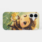 Goldene Hummel im Blütentanz.8 iPhone 16ケース (裏面横)