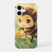 Goldene Hummel im Blütentanz.8 iPhone 16ケース (裏面)