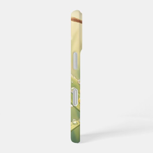 Goldene Hummel im Blütentanz.8 iPhone 16ケース (右側面)