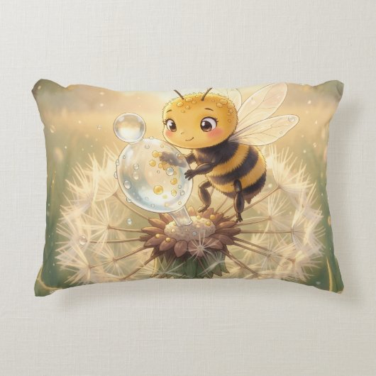 Goldene Hummel im Blütentanz.9 アクセントクッション (正面)