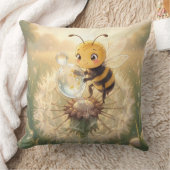 Goldene Hummel im Blütentanz.9 クッション (ブランケット)