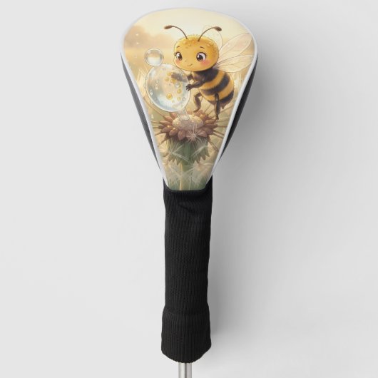 Goldene Hummel im Blütentanz.9 ゴルフヘッドカバー (正面)