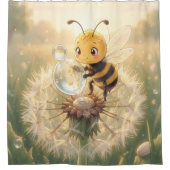 Goldene Hummel im Blütentanz.9 シャワーカーテン (正面)