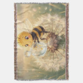 Goldene Hummel im Blütentanz.9 スローブランケット (正面縦)