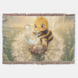 Goldene Hummel im Blütentanz.9 スローブランケット