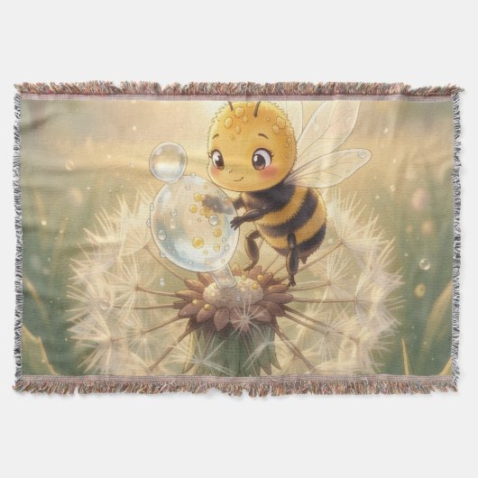 Goldene Hummel im Blütentanz.9 スローブランケット (正面)