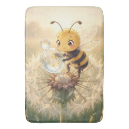 Goldene Hummel im Blütentanz.9 バスマット