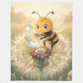 Goldene Hummel im Blütentanz.9 フリースブランケット (正面)
