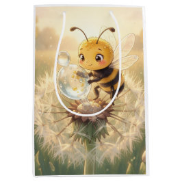 Goldene Hummel im Blütentanz.9 ミディアムペーパーバッグ