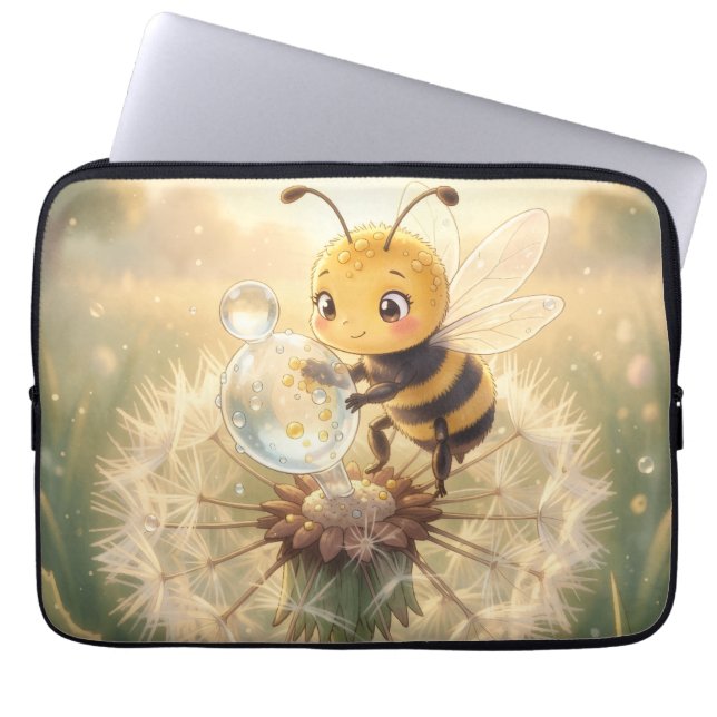 Goldene Hummel im Blütentanz.9 ラップトップスリーブ (正面)