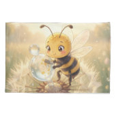 Goldene Hummel im Blütentanz.9 枕カバー (裏面)